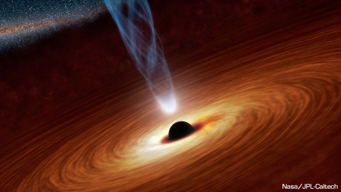 Schwarzes Loch mit großer Akkretionsscheibe